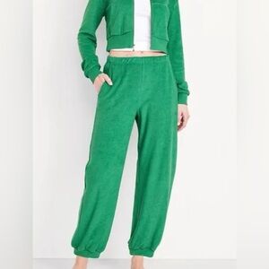 Old Navy High Waisted Terry Cloth Barrel Pants